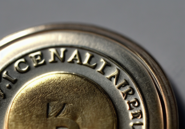 50 cent coin with letter A